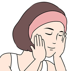 顔回りを引き締める